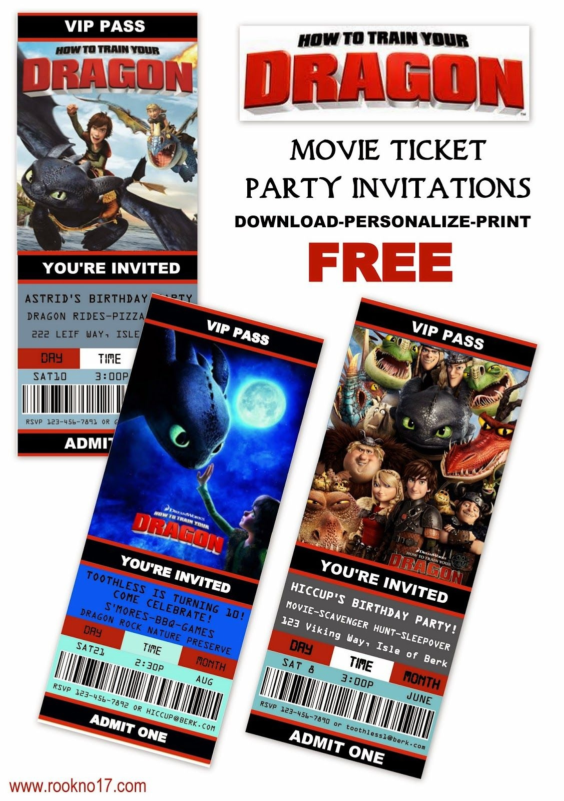 How To Train Your Dragon Birthday Invitations Printable Free Free 