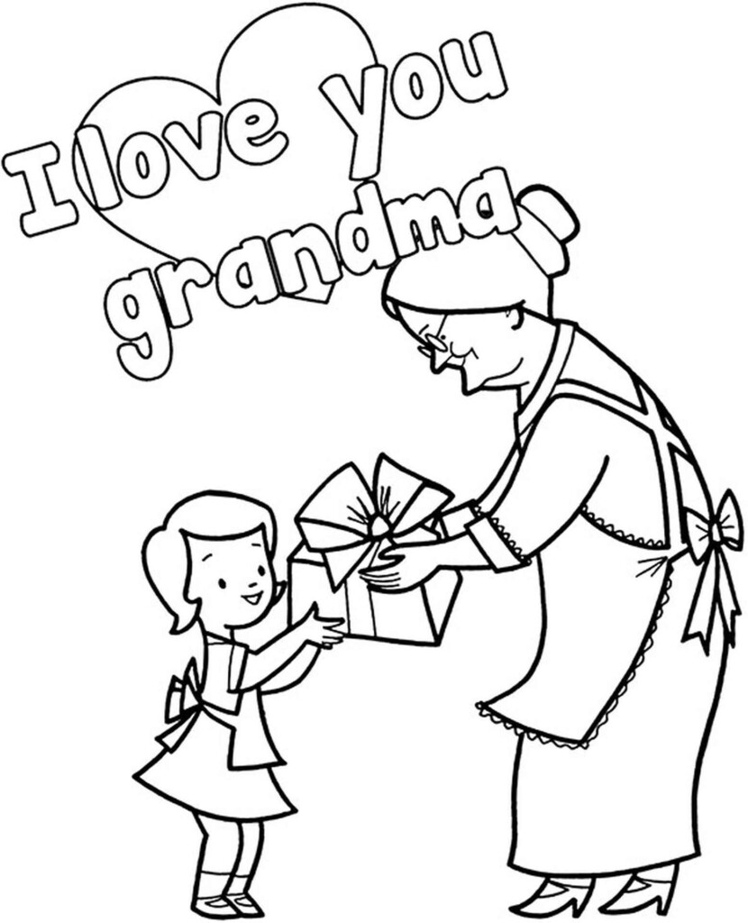 I Love You Grandma Coloring Page For Kids FREE DOWNLOAD 