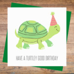 INSTANT DOWNLOAD Printable Birthday Card Turtle Birthday Etsy