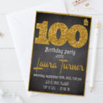 Invitations For 100Th Birthday Invitation Card