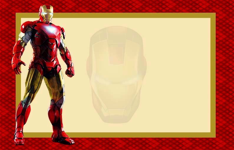 Iron Man In Red And Gold Free Printable Invitations Cards Or Photo