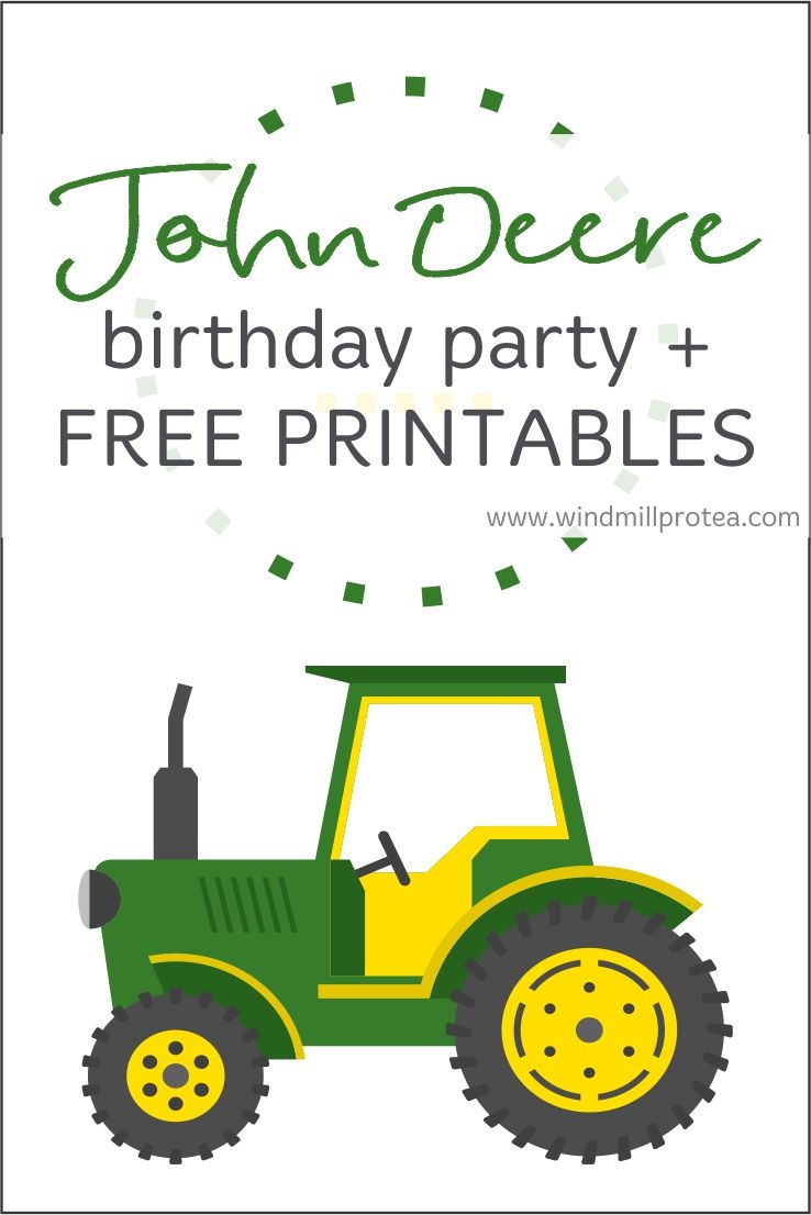 John Deere Birthday Party Free Printables Printable Templates