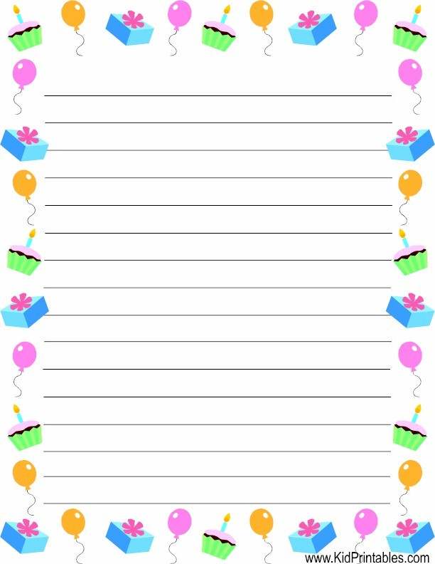 Kid Printables Printable Birthday Stationery