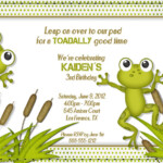 Kids Theme Party s Frog Birthday Invitations