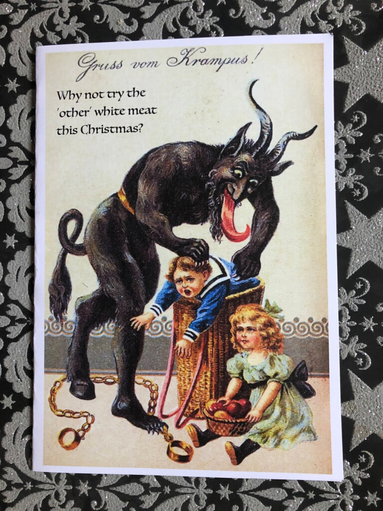 Krampus Card Gruss Vom Krampus Merry Krampus Krampuskarten Etsy