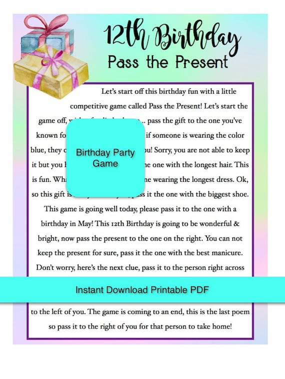 Left And Right Birthday Game Birthday Messages