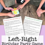 Left Right Birthday Party Game free Printable Birthday Party Games