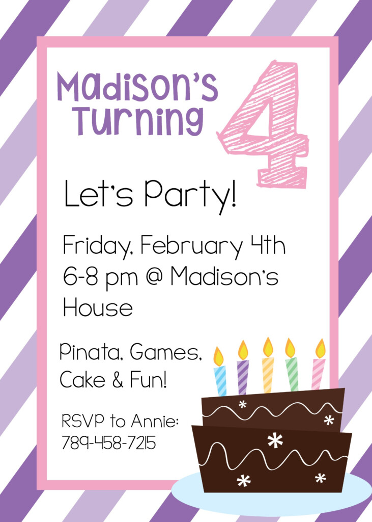 Make A Birthday Invitation Online Free Printable Free Printable