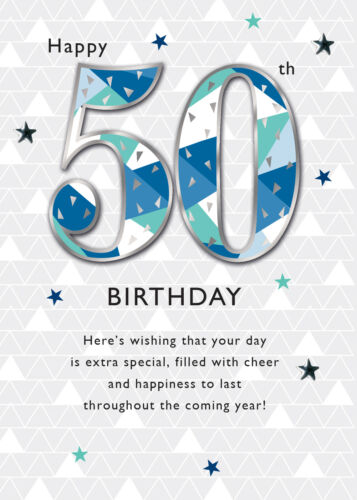 Male Happy 50th Birthday Greeting Card Second Nature Just To Say Cards 