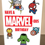 Marvel Birthday Card Avengers Birthday Card Have A Marvelous Birthday