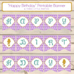 Mermaid Banner Printable Mermaid Birthday Banner Mermaid