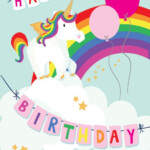 Merry Unicorn Birthday Card Greetings Island Happy Birthday Cards