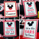 Mickey Mouse Birthday Party Signs