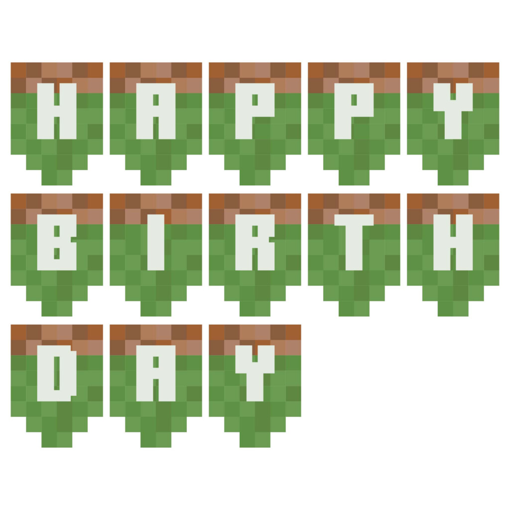 Minecraft Birthday Banner Printable Free Shopmall my