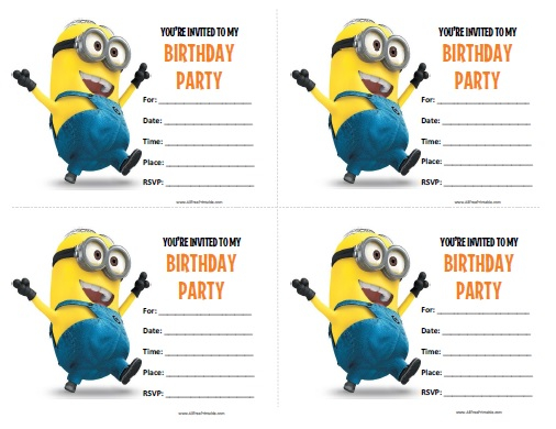 Minions Birthday Invitations Free Printable