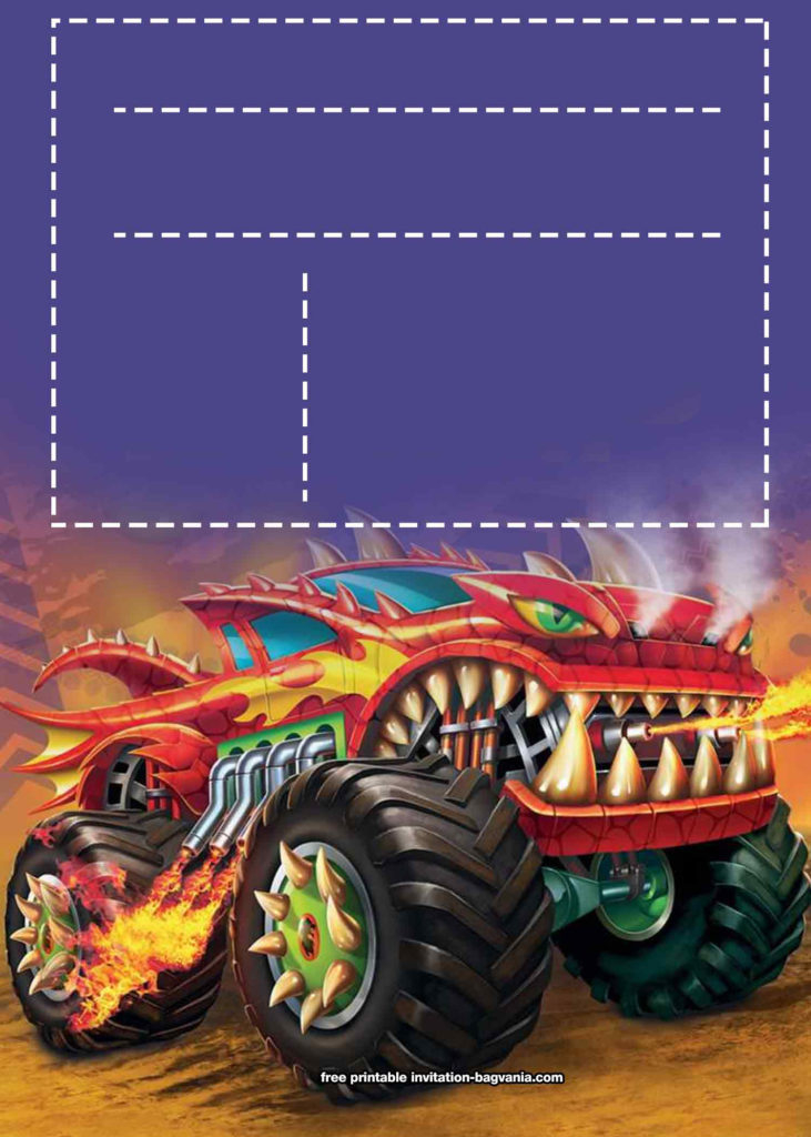 Monster Truck Birthday Card Printable Printable Birthday Cards