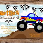 Monster Truck Invitation Monster Truck Birthday Monster Truck Party