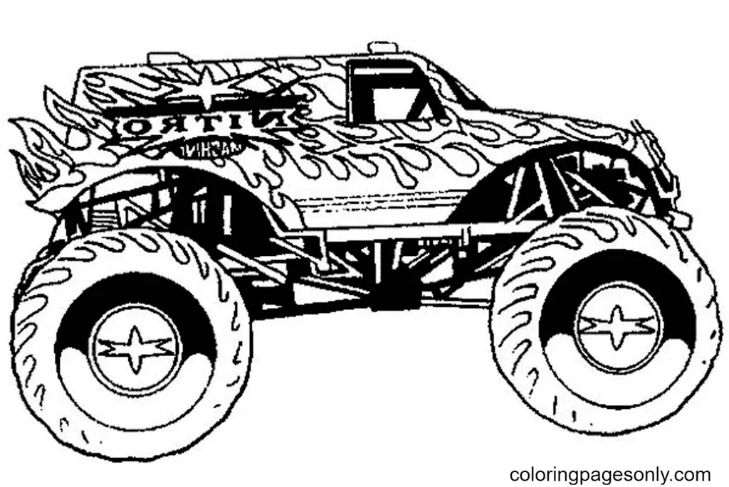 Monster Truck Printable Coloring Pages Monster Truck Coloring Pages 