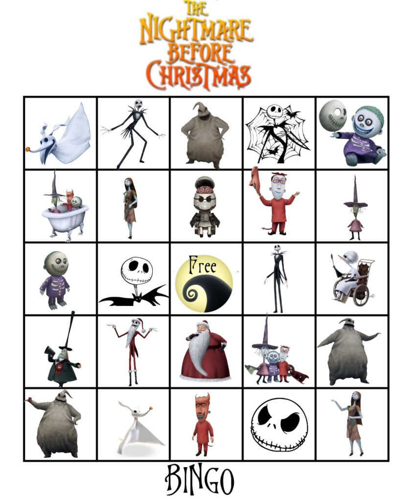 Musings Of An Average Mom Free Printable Nightmare Before Christmas Bingo