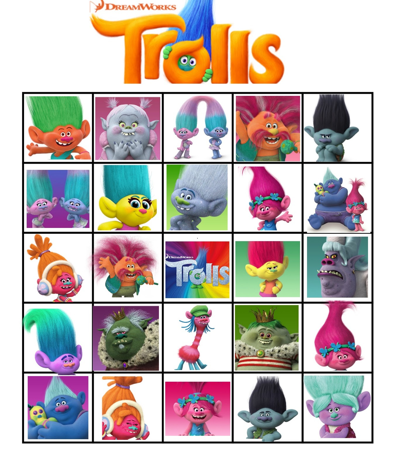 Musings Of An Average Mom Free Printable Trolls Movie Bingo