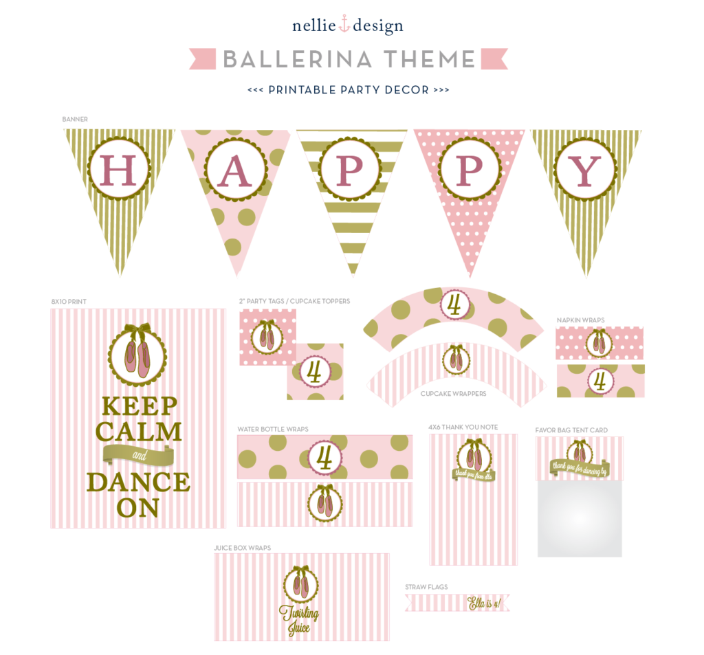 Nellie Design Ballerina Birthday Party