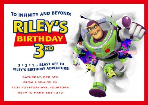 Nice Buzz Lightyear Birthday Invitations Ideas Buzz Lightyear