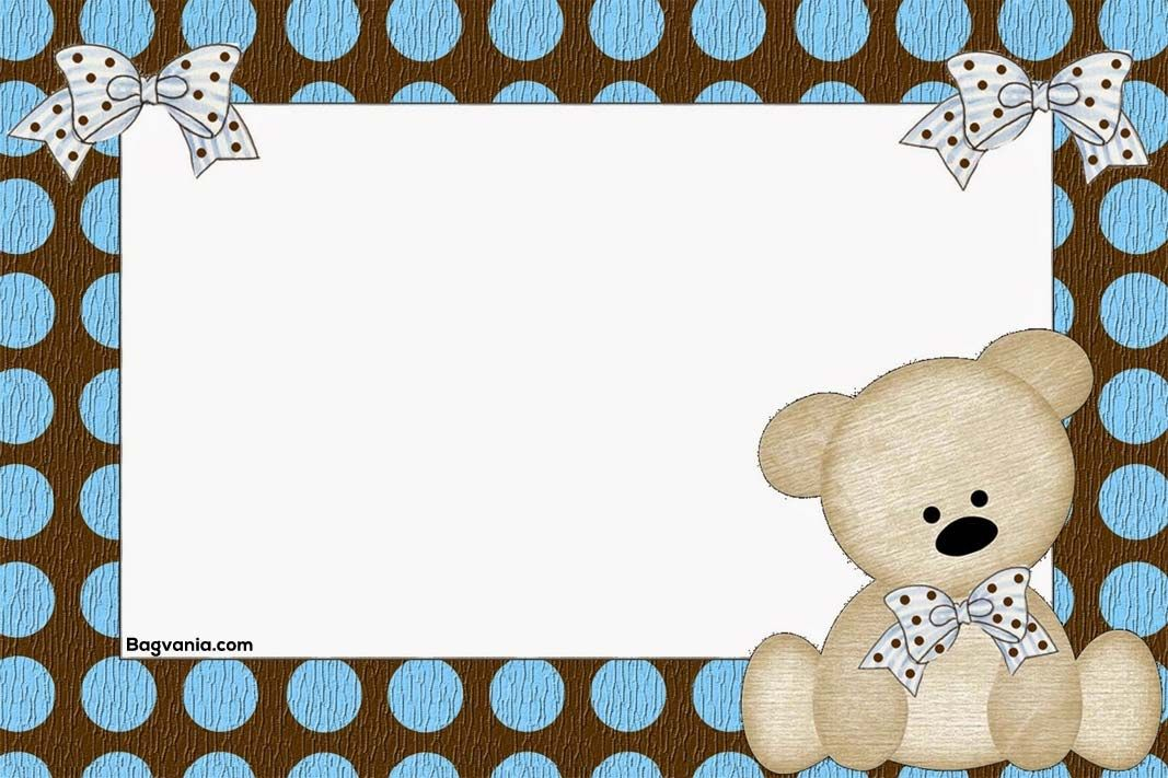 Nice Free Teddy Bear Birthday Invitation Templates Anivers rio Do 