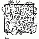 Nice Happy Birthday Card Coloring Page For Kids Holiday Coloring Pages