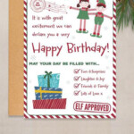 North Pole Personalised Elf Birthday Cards Girl Elf 4 Etsy Happy