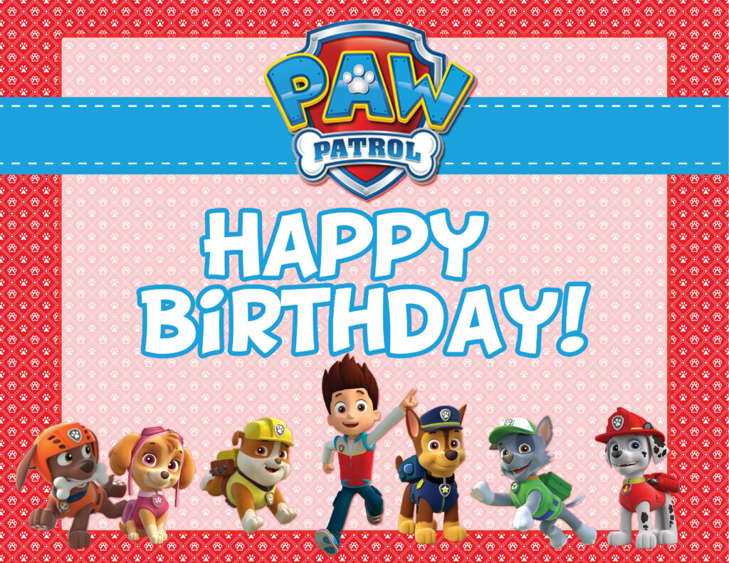 Paw Patrol Birthday Card Printable Printable Word Searches