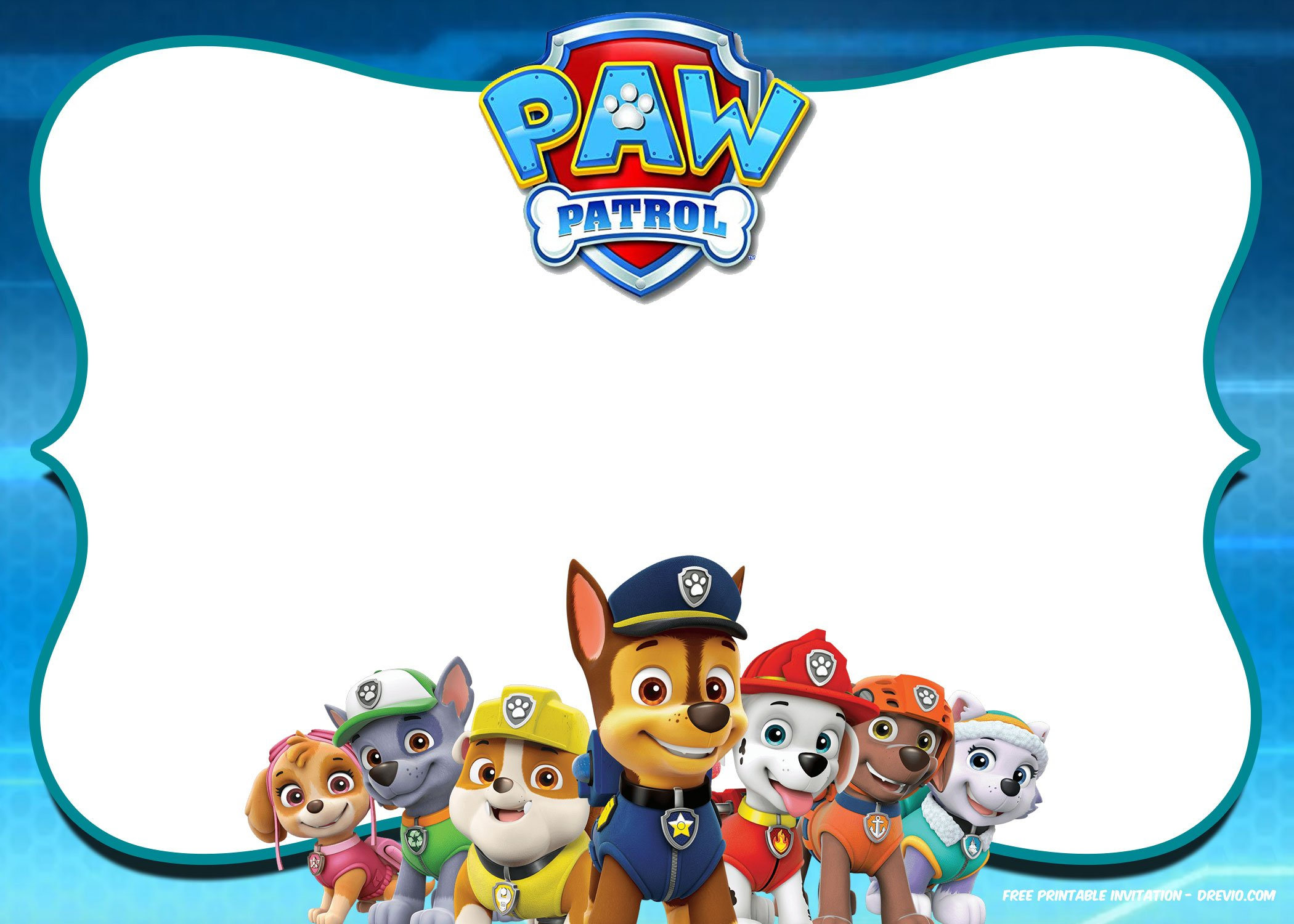 Paw Patrol Birthday Invite Template Invitationzoe23