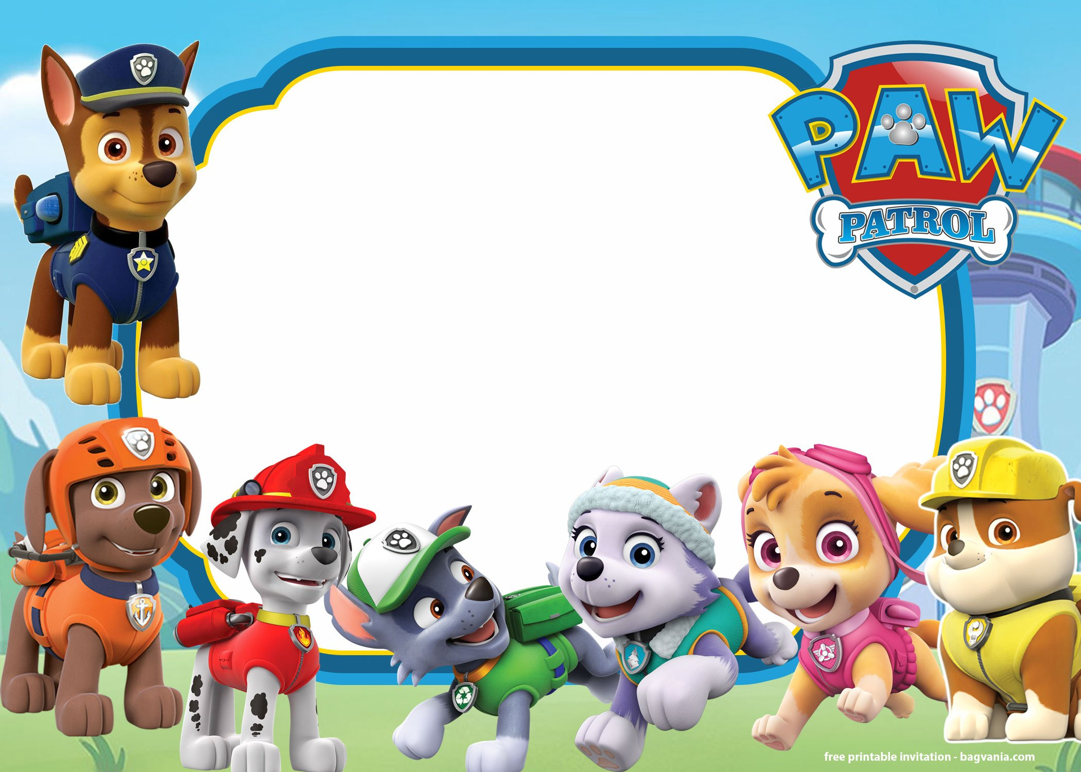 Paw Patrol Free Printables Invitations