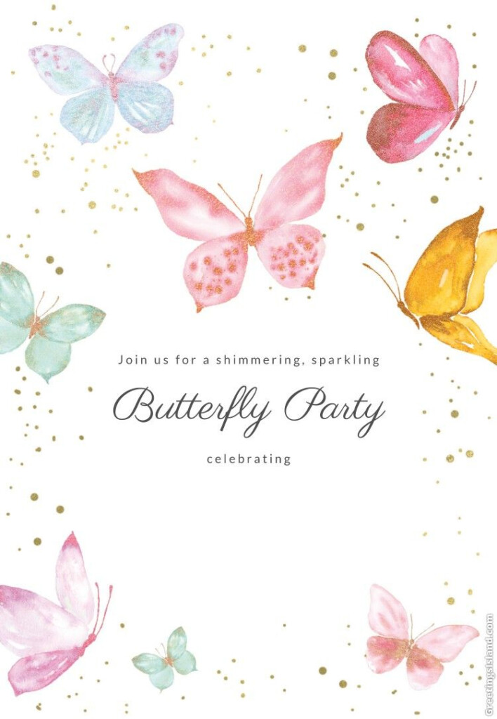 Pin By Jurgita On Printable Invitation Template s Butterfly Birthday 