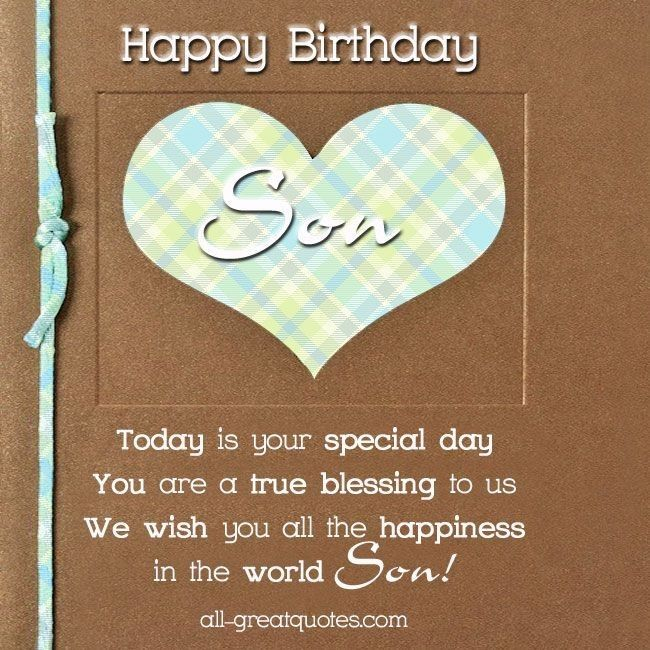 Pin By Linda On Events Birthday Cards For Son Birthday Wishes For