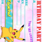 POKEMON COLORING PAGES FREE PIKACHU PARTY INVITATION Pokemon