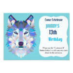 Polygon Wolf Geometric Wolf Abstract Wolf Invitation Zazzle