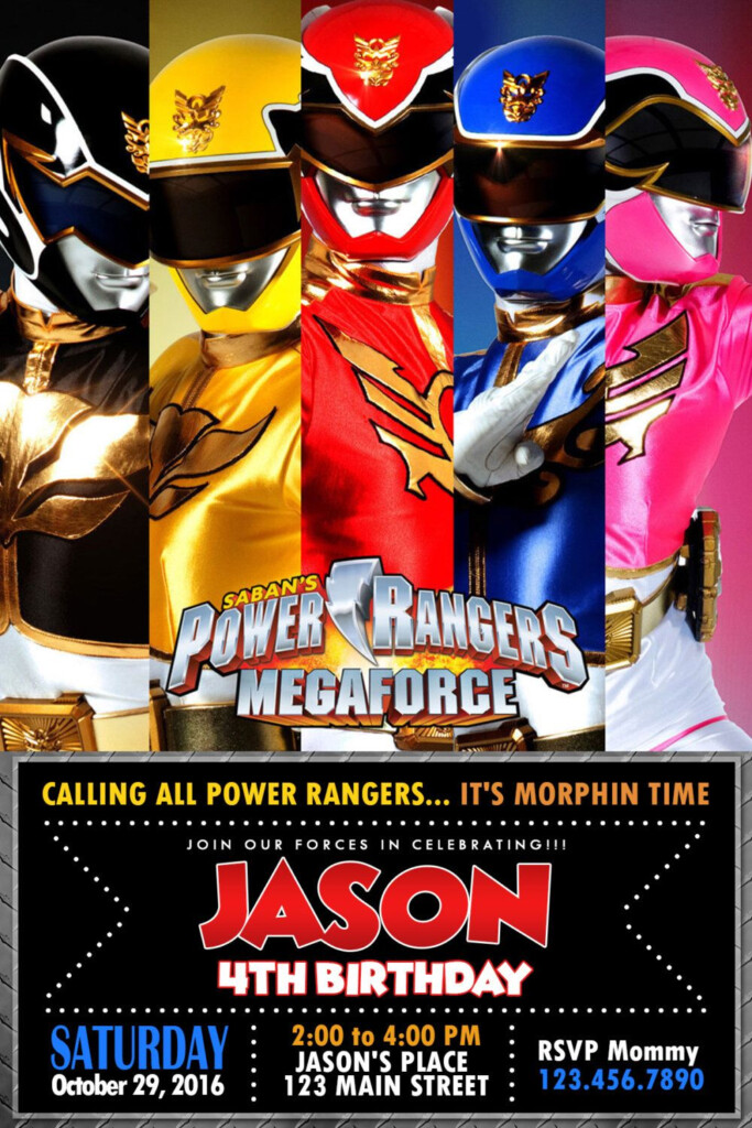 Power Ranger Power Ranger Invitation Power Ranger Card Power Ranger 