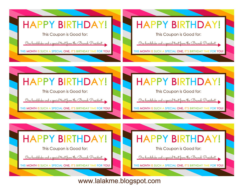 Primary Birthday Coupons Branch President Lara Flickr