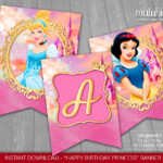 Princess Birthday Banner INSTANT DOWNLOAD Disney