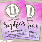 Printable 11th Birthday Invitations 11th Birthday Party Etsy In 2021