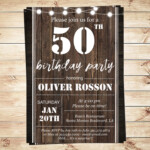 Printable 50th Birthday Invitations Templates Printable