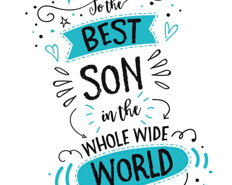 Printable Birthday Card For Son To The Best Son In The Whole Etsy