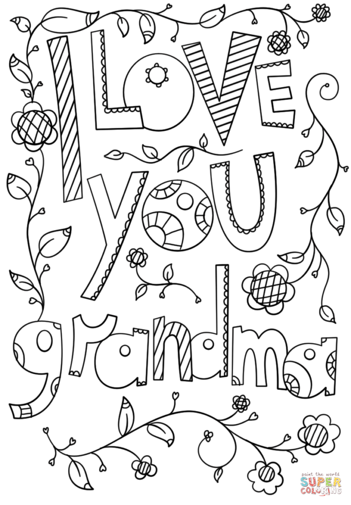 Printable Birthday Cards To Color For Grandma Printable Birthday Cards