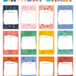 Printable Birthday Chart Birthday Charts Classroom Birthday