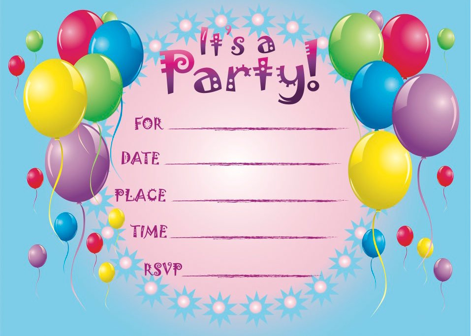 Printable Birthday Invitations FREE Printable Birthday Invitation 