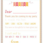 Printable Birthday Thank You Notes