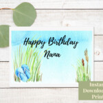 Printable Card For Nana Birthday Card For Nana Greeting Printable