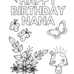 Printable Colour in HAPPY BIRTHDAY NANA Card A4 Size Print At Etsy Canada