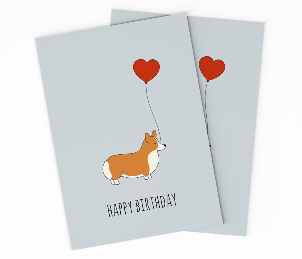 PRINTABLE Corgi Birthday Card Corgi Card For Your Love Or