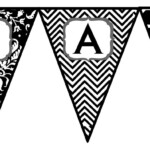 Printable Happy Birthday Banner Black And White Images And Photos Finder